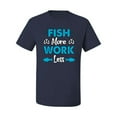 thumbnail image 2 of Wild Bobby, Fish More Work Less Pro Fishermen, Fishing, Men Graphic Tee, Navy, 3X-Large, 2 of 4