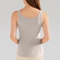 thumbnail image 6 of Ribbed Tank Tops for Women Built in Bra High Neck Racerback Shelf Bra Summer Camisole Yoga Shirts Sleeveless Undershirt Beige Size S, 6 of 7
