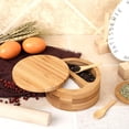 thumbnail image 4 of Billuyoard Caja de especias de bambú, recipiente para condimentos, sal, pimienta, tarro, tapa giratoria, condimentos, barbacoa, Picnic, Organizadores de utensilios de cocina, 4 of 6
