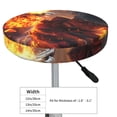 thumbnail image 4 of Disketp Western Fire Cowboy Funda Redonda para Taburete, Funda de Cojín para Silla de Bar Suave y Elástica-14 inch, 4 of 7