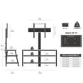thumbnail image 5 of FITUEYES 3-Tiers Flat Panel TV Stand with Mount for TVs up to 70", Height Adjustable Bracket Stand Base, 5 of 8