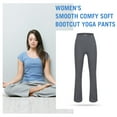 thumbnail image 7 of BALEAF Women's Cotton Bootcut Yoga Pants High Waisted Comfy Soft Bootleg Workout Flare Pants with Pockets Grey XXL, 7 of 7