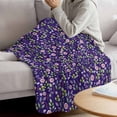 thumbnail image 6 of Flannel Throw Blanket for Couch Sofa Bed, Watercolor Pastoral Flowers Soft Cozy Warm Fuzzy Blanket 40x50in, 6 of 9
