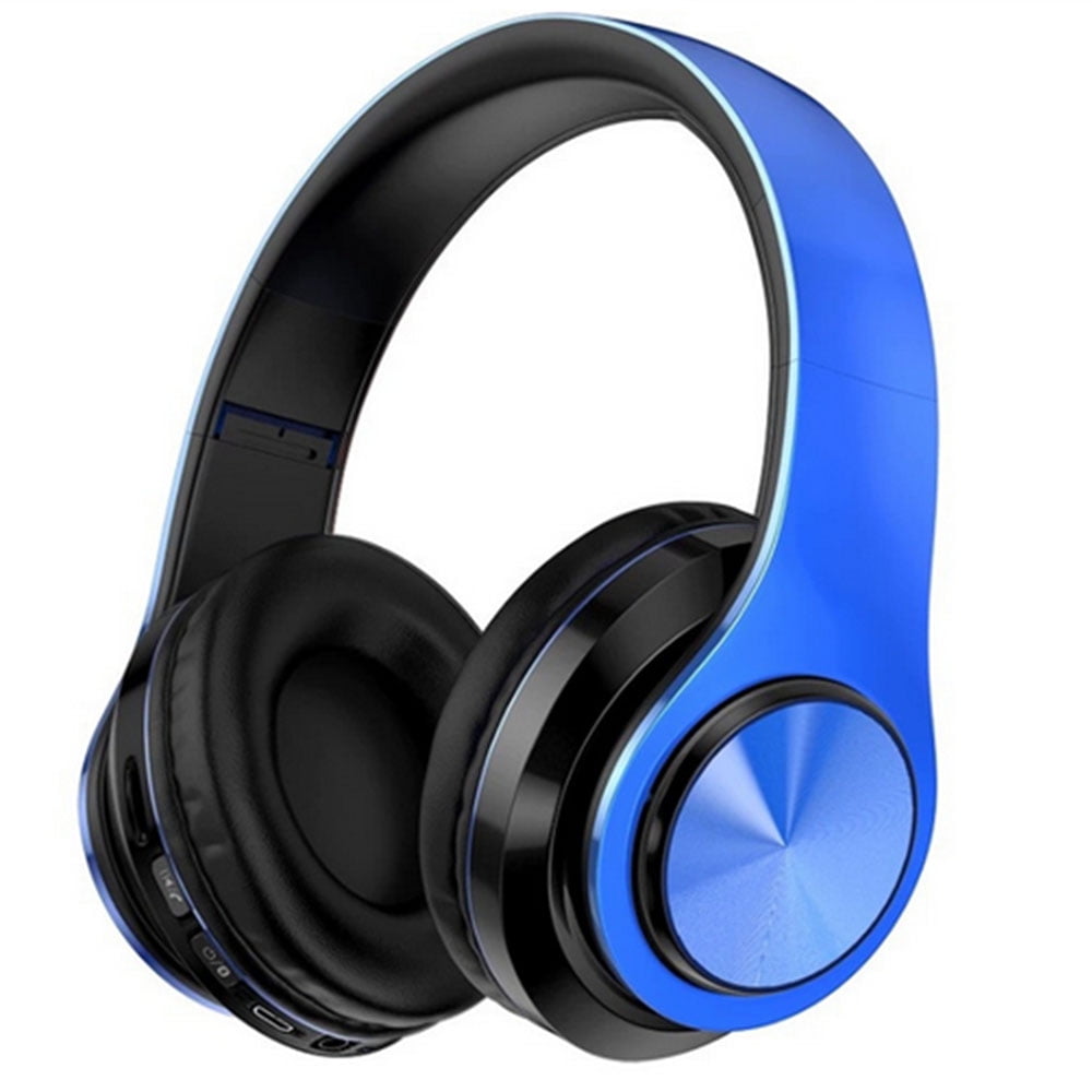 Bluetooth Kopfhörer Kabellos Over Ear Wireless Headset mit Mikrofon Weiches und bequemes Ohrpolster,Faltbarer Ohrhörer für iOS Android TV Gaming Sport 