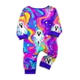 thumbnail image 5 of Matching Family Halloween Pajamas Set - 2026 Cute Ghost & Pumpkin Print Two-Piece Sleepwear Pjs - Family Matching Pajamas Soft Holiday Jumpsuit Loungewear for Family, 5 of 6