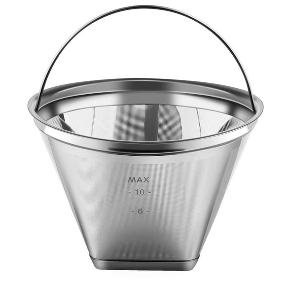 Filtro de café reutilizable de 4 conos 4 6 8 10 filtros de café de cesta de taza aptos para cafetera Cuisinart Ninja Hamilton Beach (no aplicable a Ninja CFP251 CFP200) YEOSEN NA