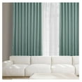thumbnail image 4 of TiaGOC Faux Linen Room Darkening Curtains - 96 Inches Long Extra Wide Luxury Linen Curtains for Bedroom & Living Room (1 Panel), 100W X 96L, Sea Thistle, 4 of 9