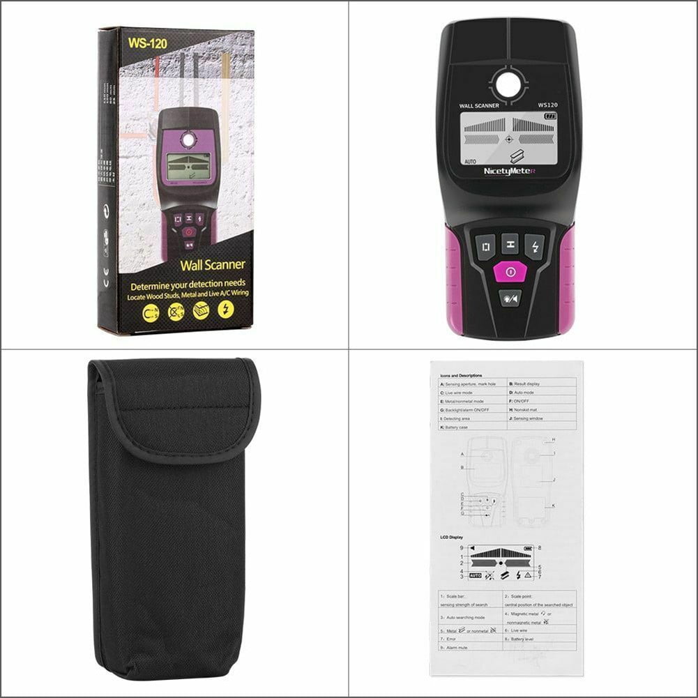 Wall Scanner Digital Wall Detector Live Wires Cable PVC Water Pipe Metal Finder