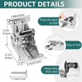 thumbnail image 2 of 4 Pack Folding Brackets, Self-Lock Hinge with Screws for Folding Table Legs, Lock Extension Support Bracket Bed Legs, Sliver, 2 of 7