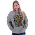 thumbnail image 4 of Break the Rules Japanese Mask Tattoo Unisex Plus Fleece Graphic Hoodie Brisco Brands 5X, 4 of 5