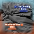 thumbnail image 4 of Peace Nest Cooling Reversible Blankets for Hot Sleepers, Cool Blanket Q-Max 0.39 Waffle Blanket Cooling Throw Blanket Absorbs Heat to Keep Cooling Comforter, Dark Gray, Twin size, 4 of 4