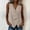Khaki, variant on Women's Wrap V Neck Sleeveless Vest Asymmetric Hem Button Detail Cotton Linen Casual Outerwear Loose Fit Layering Tops for Work Brown L