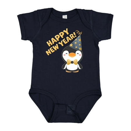 

Inktastic Happy New Year! with Cute Penguin Boys or Girls Baby Bodysuit