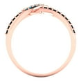 thumbnail image 4 of Solitaire with Accents Engagement Ring for Women - 0.22ct Natural Onyx in 14K Rose Gold Promise Ring, 4 of 6