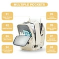 thumbnail image 5 of SYCNB Carry On Airplane Approved Waterproof Travel Backpack, Large Daypack with Shoes Compartment & Laptop Sleeve for Women & Men, Hiking & Casual, Beige Flight Personal Item Bag, 5 of 10