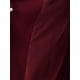 thumbnail image 5 of INSPIRAR CHIC Conjunto de Traje de 2 Piezas para Mujer Chaqueta Sin Cuello de Manga 3/4 Falda Lápiz de Cintura Alta Ropa de Trabajo Rojo Oscuro S, 5 of 6