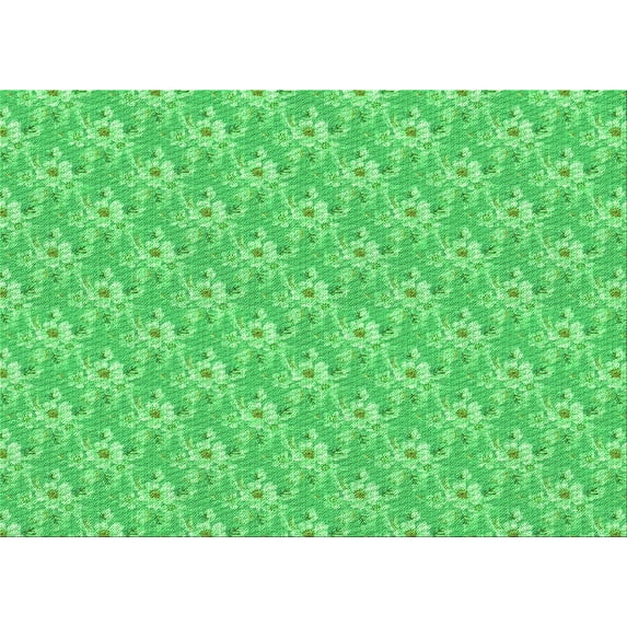 Ahgly Company Machine Washable Indoor Rectangle Transitional Neon Green Area Rugs, 5' x 7'
