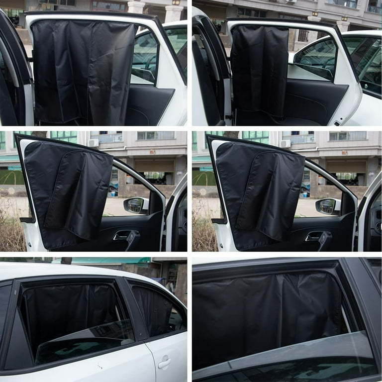 4 Pieces Privacy Car Window Sun Shades Magnetic Blackout Car Window Covers  Car Curtains/Covers Automotive Window Sunshades for Sleeping Family Baby