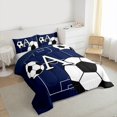thumbnail image 3 of Castle Fairy Initial Alphabet A Boy Bedding Comforter Set 2pcs,Soccer Gamer Twin Comforter Sets Microfiber,Sport Theme Breathable Bedding Set,Breathable Home Decor,Reversible, 3 of 8