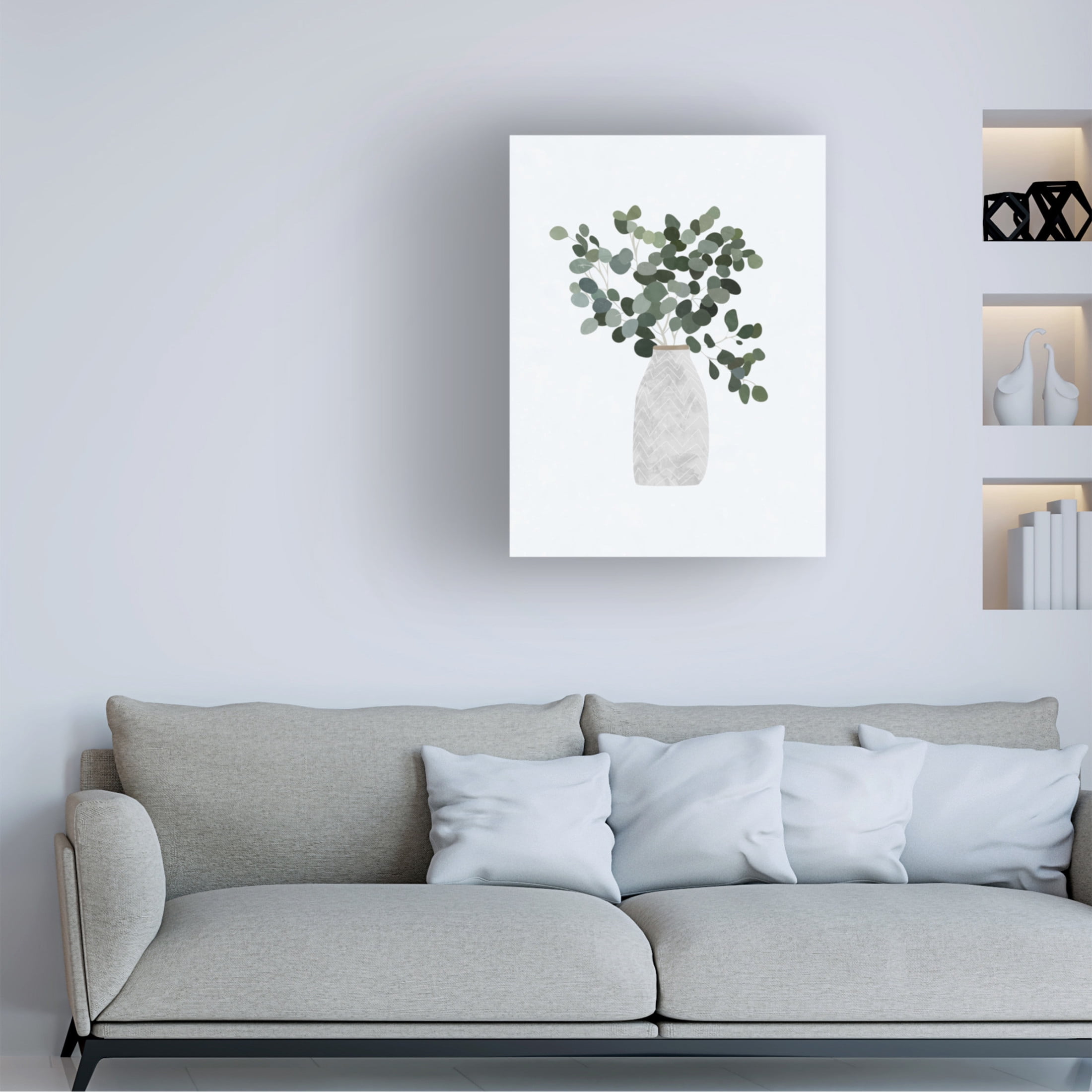 Trademark Fine Art Sarah Manovski Scandi Japandi House Plant 3 Canvas Wall Art