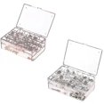 thumbnail image 4 of Caja de almacenamiento de pendientes de joyería con cubierta, caja de almacenamiento de joyería de partición de gran capacidad a prueba de polvo, 4 of 5