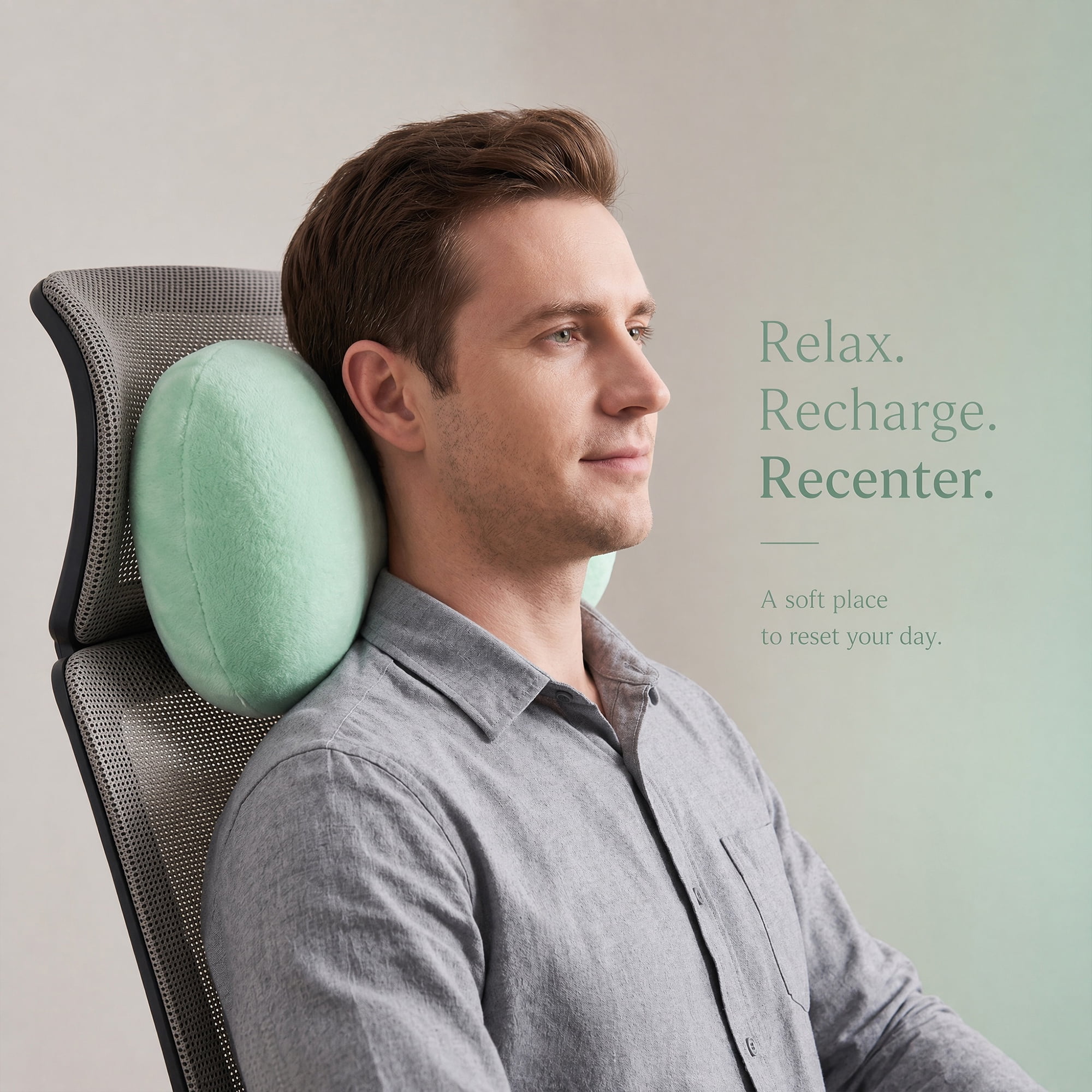 Unique Bargains Neck Pillow Sponge Cervical Support for Sleeping Green B 16.5"x7.9"x4.3"