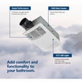 thumbnail image 2 of Bathroom Exhaust Fan, Heater, and LED Light Combination, 80 CFM ,High Performance, 2 of 6
