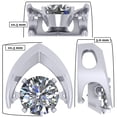 thumbnail image 3 of Central Diamond Center Silver Omega Dancing Stone (CZ) Pendant Rhodium Plated W/Adj. Box Chain, 3 of 7
