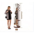 thumbnail image 3 of 70"x19" Full Length Mirror with Stand,Coat Rack with Mirror,Solid Wood Floor Mirror,Swivel Mirrorfor Bedroom, Living Room, Cloakroom, 3 of 10