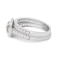 thumbnail image 4 of Round Cut Moissanite Lab Created Diamond Halo Engagement Wedding Ring Set 14K White Gold Over Sterling Silver(G-H Color,VVS1 Clarity,1.75 Cttw)-5.5, 4 of 8