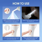 Electric Ear Suction Device, Automatic Electric Vacuum Ear Pick, Ear Cleaner Earwax Remover with LED Light for Earwax Removal, Soft Prevent Ear Pick Clean Tools Set, White
