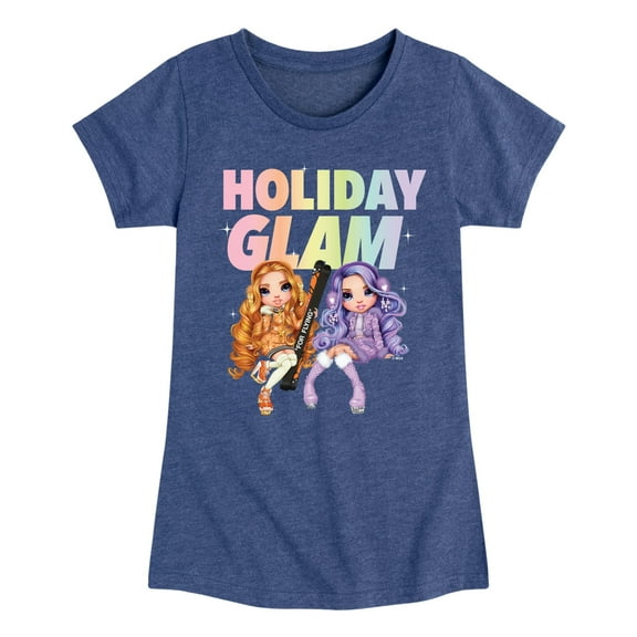 Rainbow High - Holiday Glam - Toddler And Youth Girls Fitted Short Sleeve Graphic T-Shirt