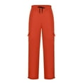 thumbnail image 2 of sususu Baggy Sweatpants Men Black,Men's Casual Drawstring Elastic Waist Loose Fit Sweatpants with Pockets Comfortable Everyday Wear Soft Fabric Trousers for Jogging and Outdoor Activities - Orange, 2 of 4