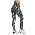 thumbnail image 3 of LIIPEE Women Leggings Easter Bunny Printed High Waist Slim Fit Leggings Comfortable Breathable Soft Casual Yoga Pants,Black,L, 3 of 5