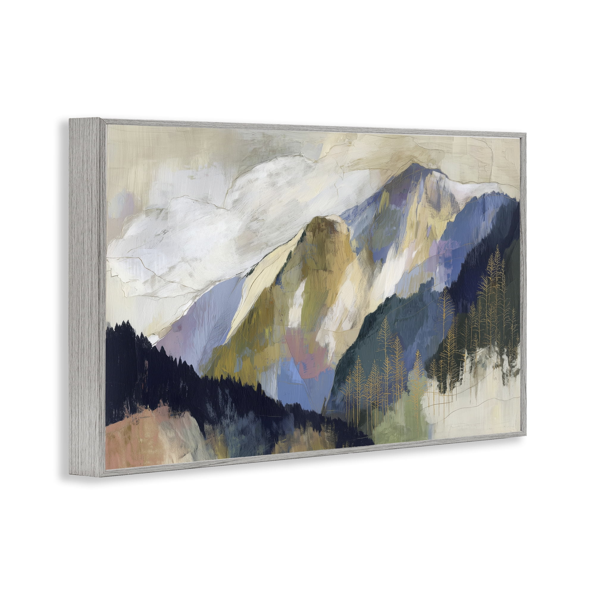 Stupell Industries Mountain Forest Landscape Gray Framed Giclee Art, design by Chromatic Storm Studio