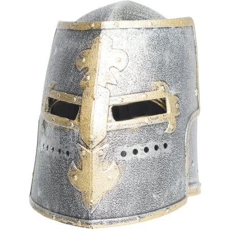 Silver Knight Box Helmet Adult Halloween