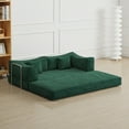 thumbnail image 2 of CARZZI LIFE 79" Convertible Sleeper Sofa Bed, Folding Floor Mattress Couch with Fixed-Shape Frame, Futon Boneless Couch Lounge Loveseat with Pull Out Bed, No Assembly Required (Green), 2 of 10