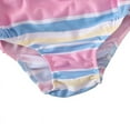 thumbnail image 4 of Uccdo 3Pcs Baby Girls Striped Bowknot Swimsuit Toddler Halter Bikini Trunks Beach Hat Set 0-4Y, 4 of 6