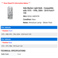 thumbnail image 2 of Side Marker Light Bulb - Compatible with 1975 - 1996, 2004 - 2010 Ford F-150 1976 1977 1978 1979 1980 1981 1982 1983 1984 1985 1986 1987 1988 1989 1990 1991 1992 1993 1994 1995 2005, 2 of 2