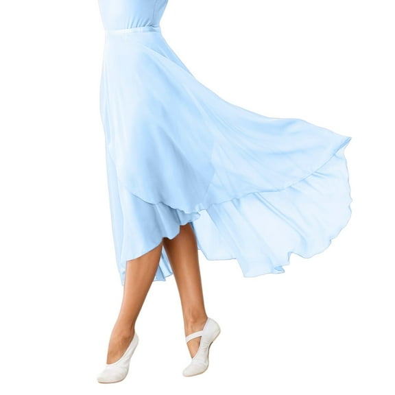 MIXUE Skirts For Women Summer Solid Color Sheer Elastic High Waist Elegant Maxi Skirt Daily-Wear,Blue,One Size