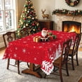 thumbnail image 3 of Nanqianyi Christmas Reindeer Forest Tablecloth,Waterproof Dining Party Table Cover,52x70 Inch, 3 of 6