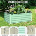 thumbnail image 6 of 2-Pack Large Raised Garden Bed Kit with Open Base,Outdoor Galvanized Metal Patio Planter Box with Safety Rubber & Gloves for Vegetables Flowers, 6 of 8