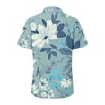 thumbnail image 5 of Hawaiian Shirts For Men And Women Short Sleeve Tropical Print T-Shirts Summer Button Down Collar Tops Loose Fit Beach Graphic Tee Casual Trendy Blouses 2024 Light Blue M, 5 of 5