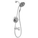 thumbnail image 1 of Delta Faucet Arvo Serie 14 Kit De Ajuste Para Bañera Y Ducha Monomando Grifo De Ducha Con 4 Rociadores In2Ition 2 En 1 Cabezal De Ducha De Mano Doble Con Manguera Cromada 144840-I (Válvula Incluida), 1 of 5