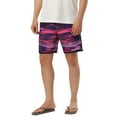 thumbnail image 5 of INSPIRE CHIC Men's Shorts Drawstring Waist Swim Shorts Printed Summer Shorts 34 Purple, 5 of 7