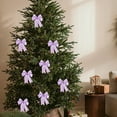 thumbnail image 5 of sruoe Christmas Bows, Christmas Tree Decorations, Christmas Tree Bows and Ribbons, Indoor Outdoor Tree Decoration, Hanging Christmas Bows for Wreaths, Tree Gift Present Decoration, Purple, 5 of 6