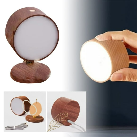 Boreal Craft Wooden Table Lamp USB Charging LED Night Light For Night Feeding Eye Dimming Atmosphere Bedside Lamp Happy 21st Birthday Decorations Space Night Light Wireless Lights for Bedroom Small
