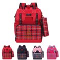 thumbnail image 2 of Girls Backpack Checked Large Capacity School Bag Travel Backpack with Pen Pouch, 2 of 9