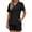 Black, variant on 2 Piece Sets for Women Summer Lounge Short Sets Casual Oversized V Neck Shirts And Shorts Matching Fashion Outfits
