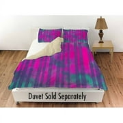 IDG Stripes Pink Turquoise Standard Sham, 30" x 22"